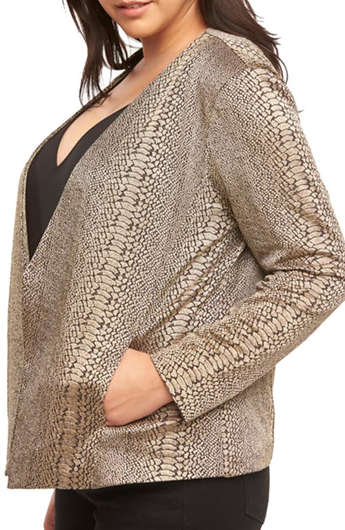 Tart Sun Blazer Snake Print Jacket In Gold Snake