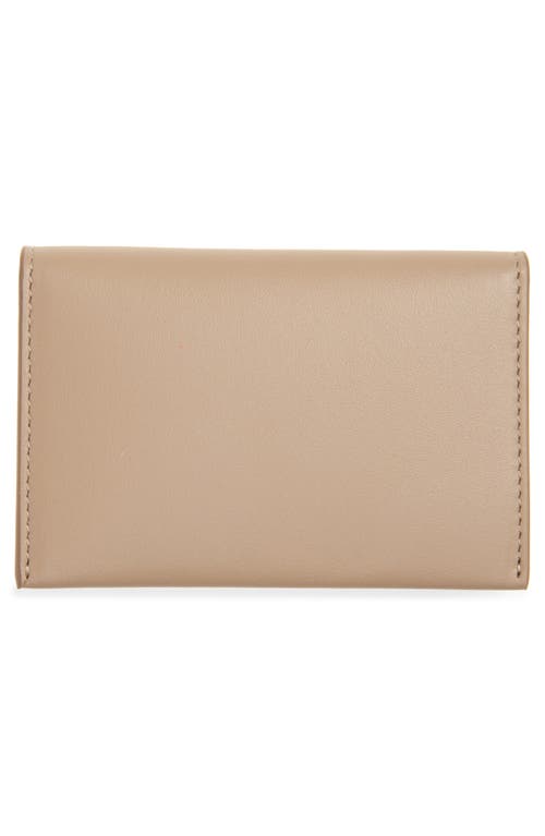 Shop Acne Studios Leather Bifold Card Holder In Taupe Beige