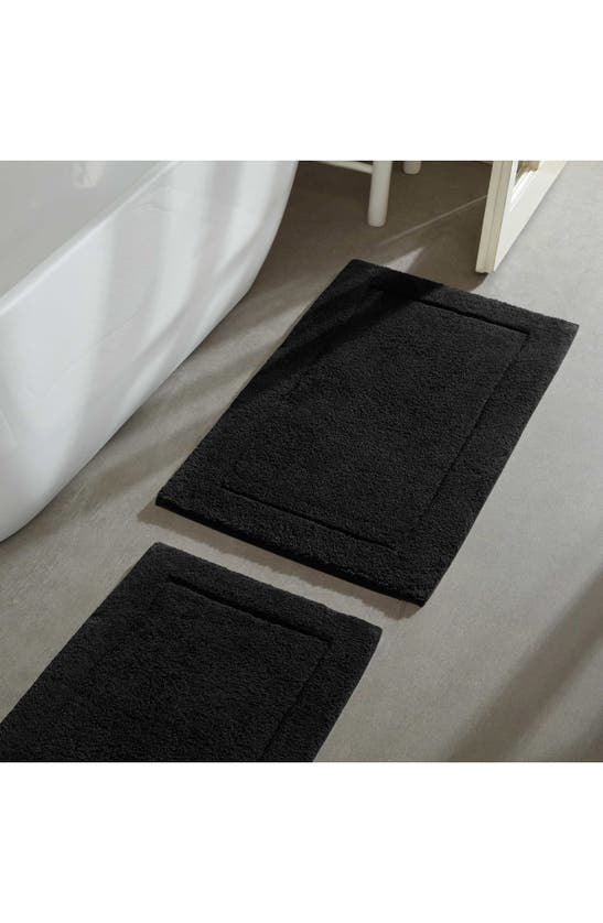 Shop Calvin Klein Essence 2-piece Tufted Bath Mat Set In Black