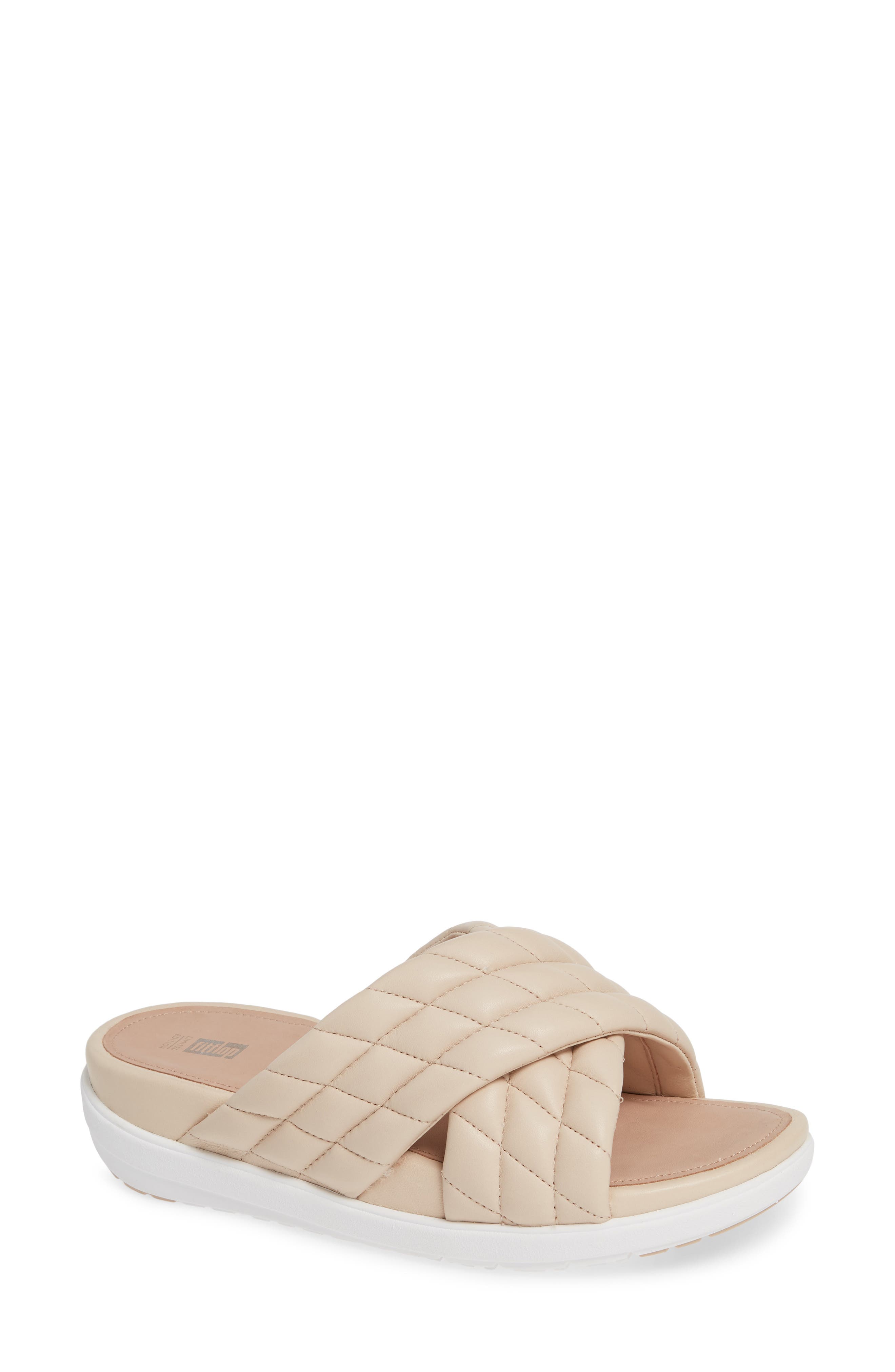 Fitflop Loosh Luxe Slide Sandal, Beige