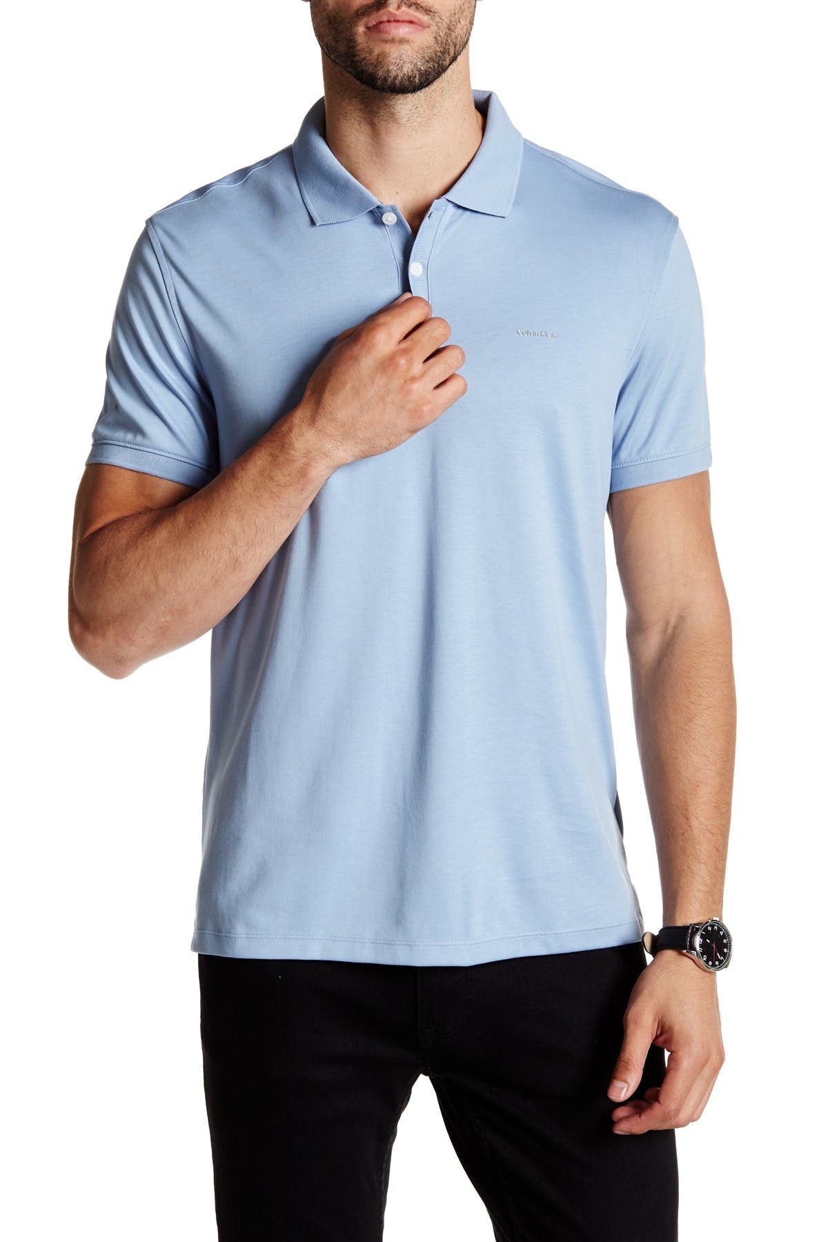 liquid cotton polo shirt