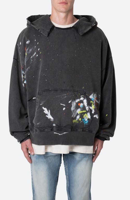 mnml Destroyed Painter Hoodie Vintage Black at Nordstrom,