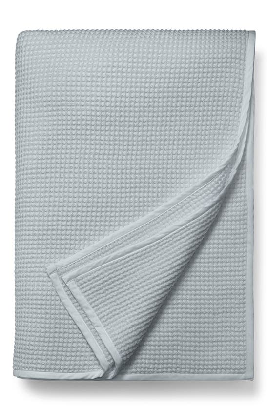 Shop Boll & Branch Waffle Organic Cotton Blanket In Shore