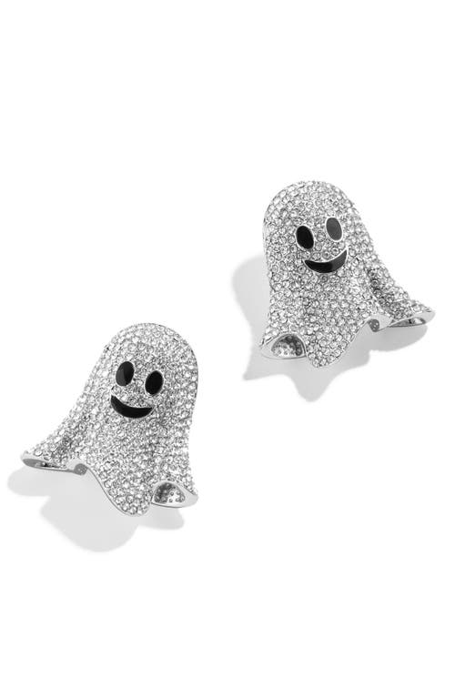 Shop Baublebar Pavé Ghost Stud Earrings In Silver/clear