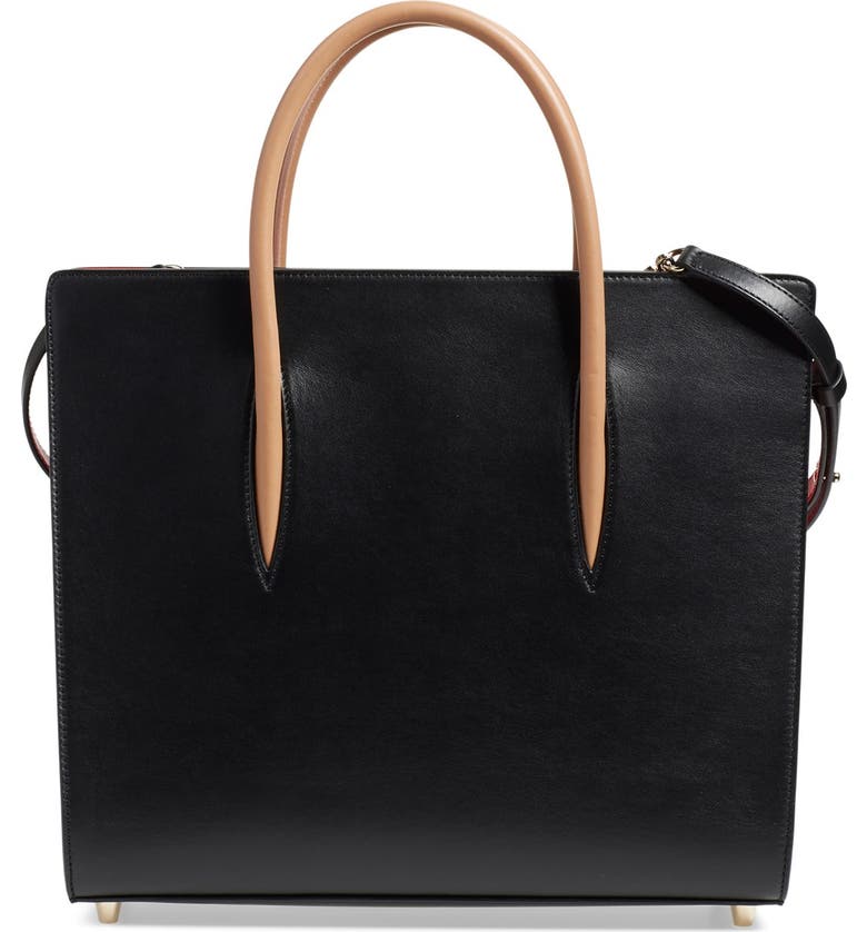 CHRISTIAN LOUBOUTIN 'Large Paloma' Calfskin Tote, Main, color, 001