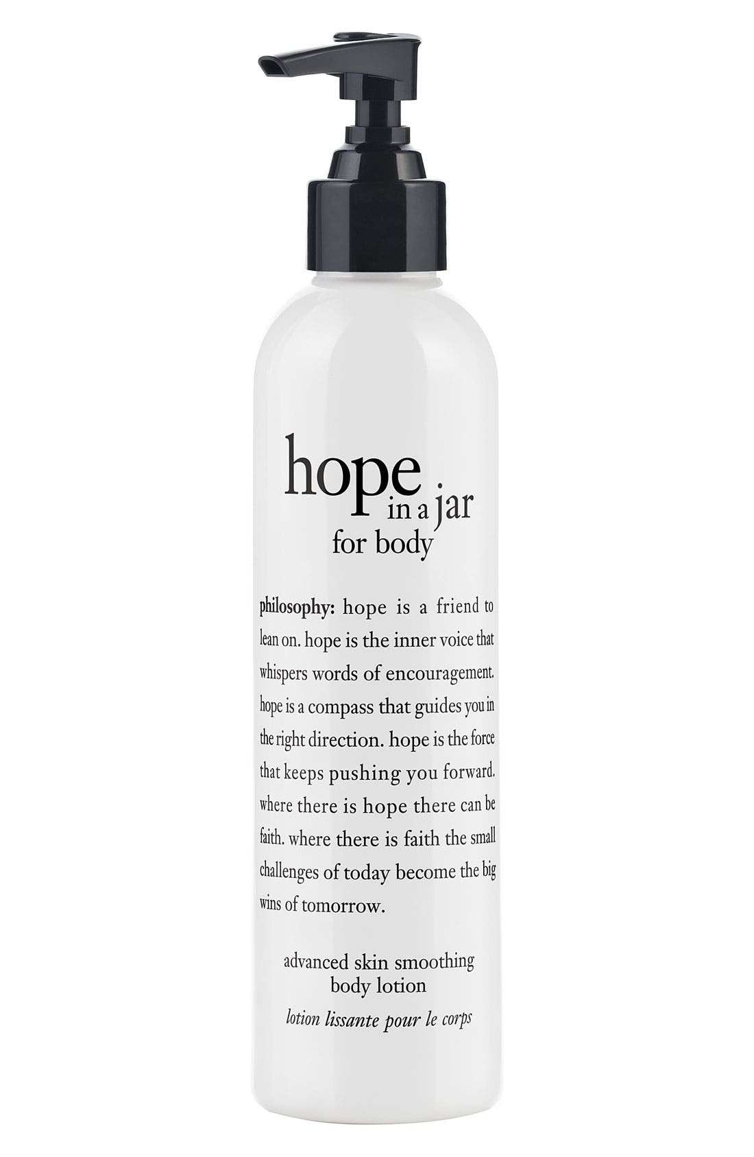 philosophy 'hope in a jar for body' advanced skin smoothing body lotion
