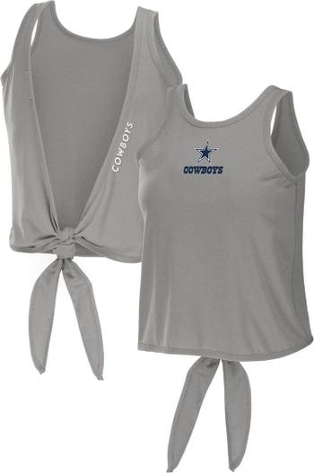 WEAR by Erin Andrews Women's WEAR by Erin Andrews Heather Gray New York  Yankees Plus Size Knotted T-Shirt Dress