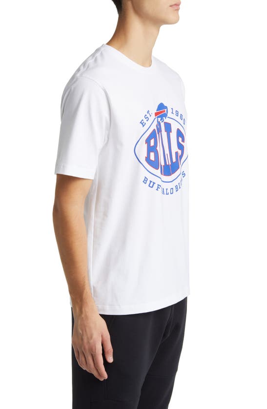 Hugo Boss Boss X Nfl Stretch Cotton Graphic T-shirt In Buffalo Bills White