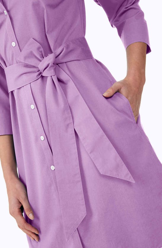 Shop Foxcroft Rocca Shirtdress In Soft Violet