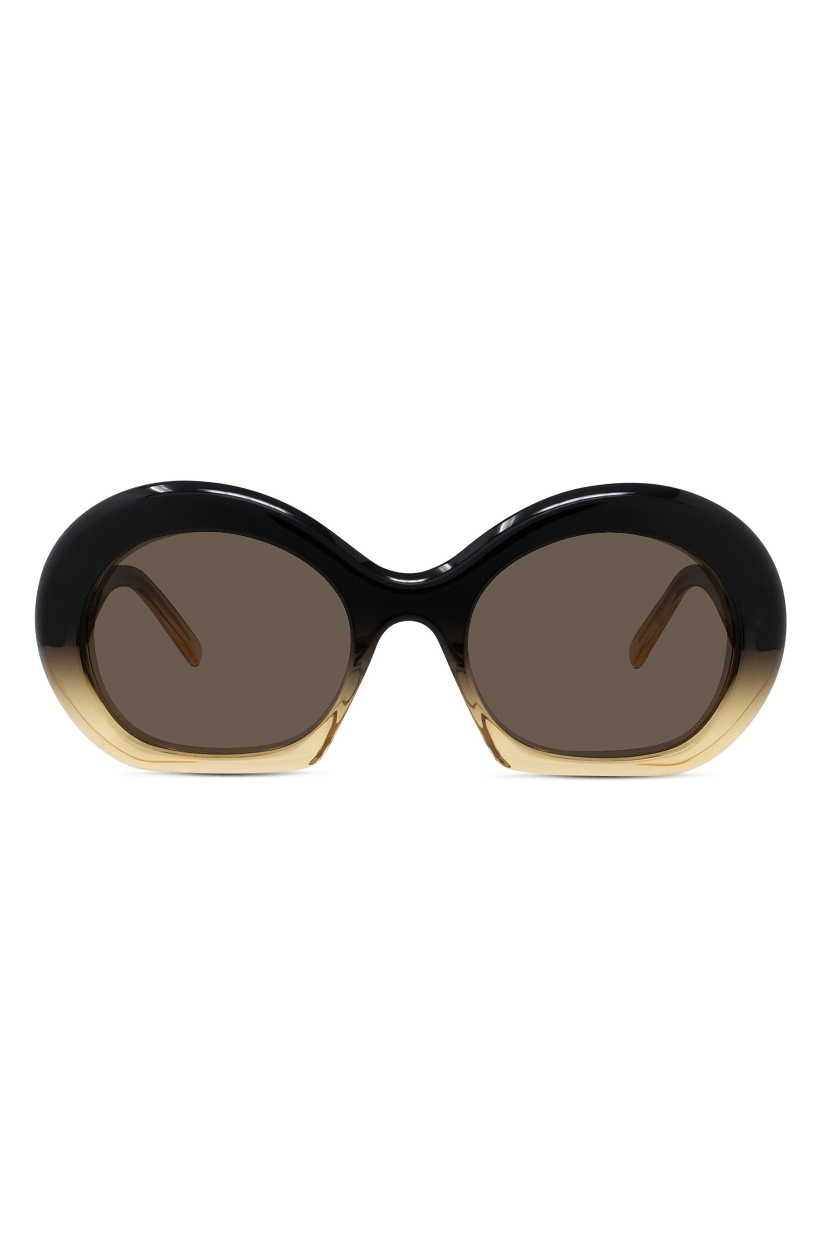 Loewe 54mm Round Sunglasses in Dark Brown/Other /Brown at Nordstrom