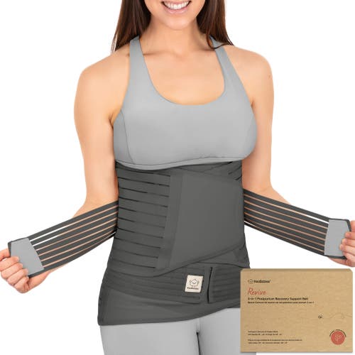 Keababies Revive 3-in-1 Postpartum Recovery Support Belt In Mystic Gray