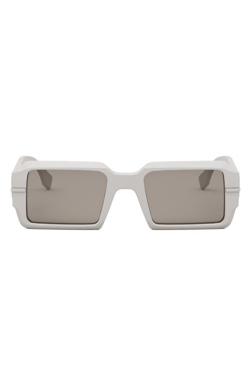 'Fendigraphy 52mm Geometric Sunglasses in Grey/Brown at Nordstrom