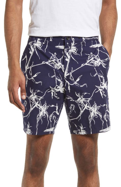 Perry Floral Print Ripstop Cotton Shorts