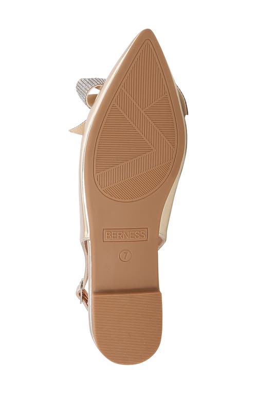 BERNESS BERNESS NYOMI RHINESTONE BOW SLINGBACK FLAT
