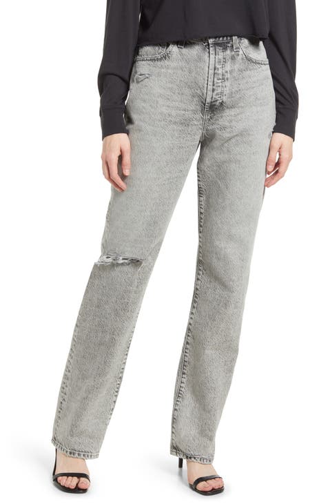 Pacific Sweat salon Women's Grey Straight-Leg Jeans | Nordstrom