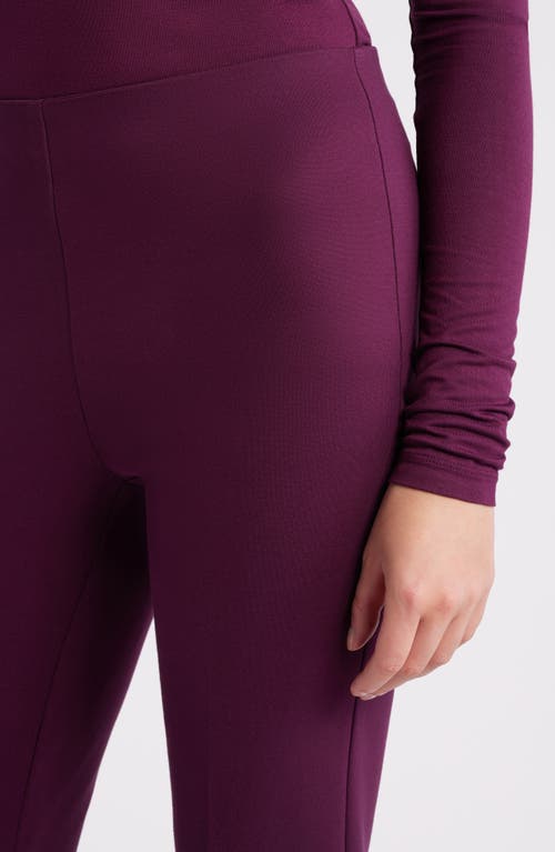 Shop Anne Klein Hollywood Waist Slim Fit Pants In Deep Plum