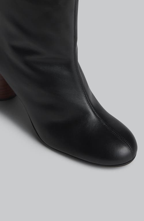 Co Leather Front-seam Boots 85 In Black