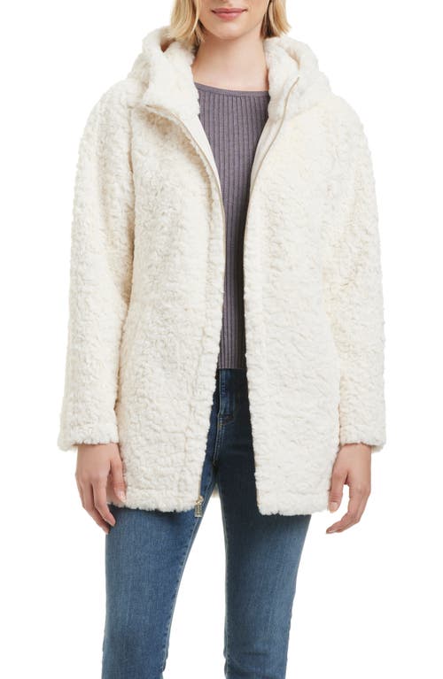 Shop Sanctuary Textured Faux Fur Jacket In Cream