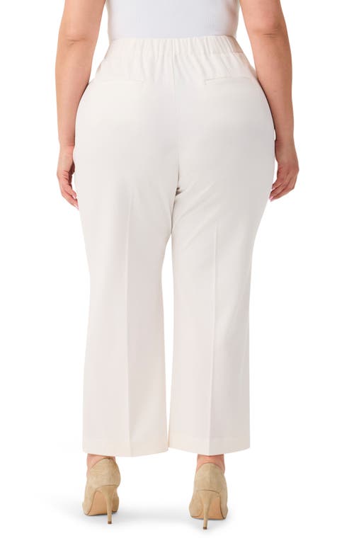 Shop Nic + Zoe Nic+zoe Avenue Wide Leg Ankle Pants In Classic Cream