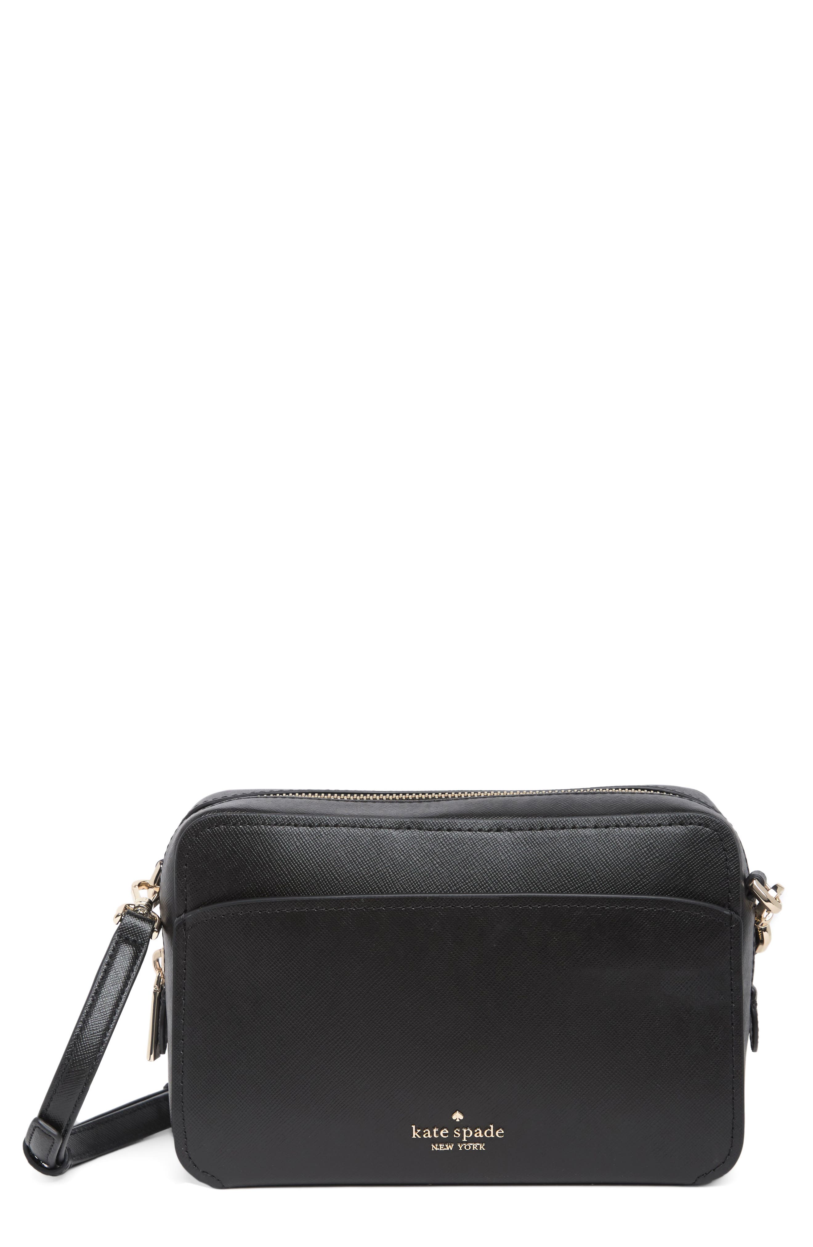 Kate Spade Bag Glitter On online Camera Embossed Leather Crossbody in Black