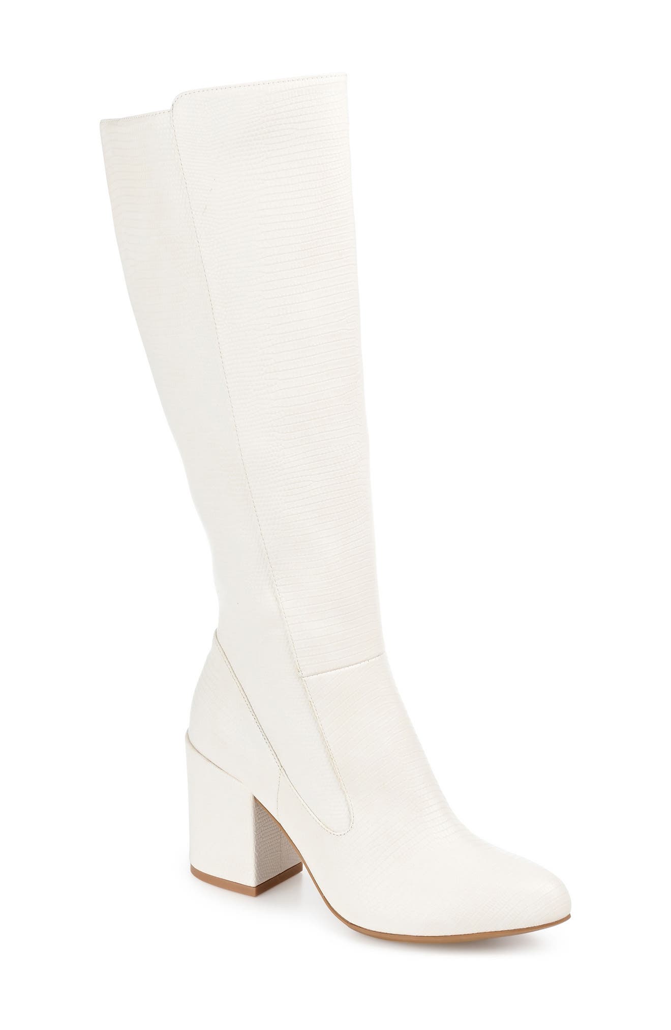 womens wide calf white boots