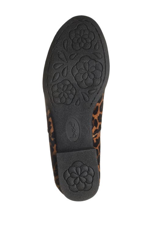 B O C By Børn Suree Leather Loafer In Tan Leopard Fabric