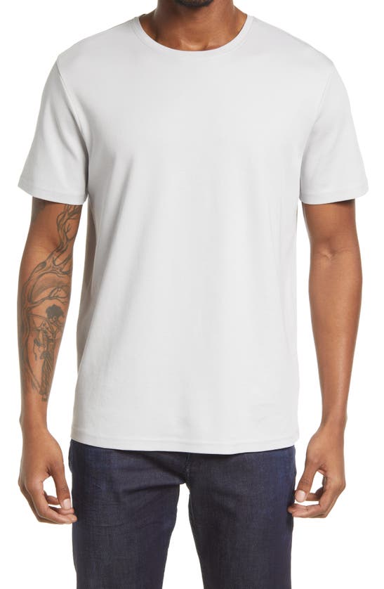 14th & Union Short Sleeve Interlock T-shirt In Grey Tornado