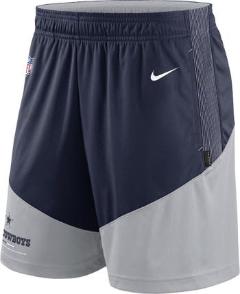 Men's Nike Navy/Gray Dallas Cowboys Sideline Primary Lockup Performance Shorts Size: Medium