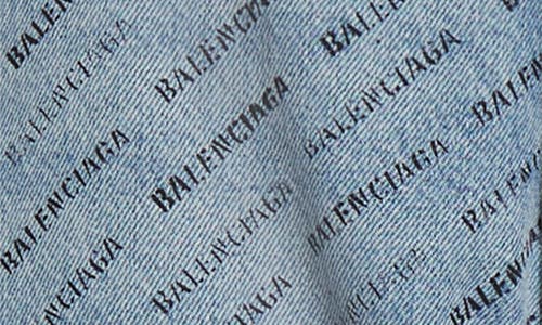 Balenciaga Buckle Loose Fit Denim Jeans In Iced Blue