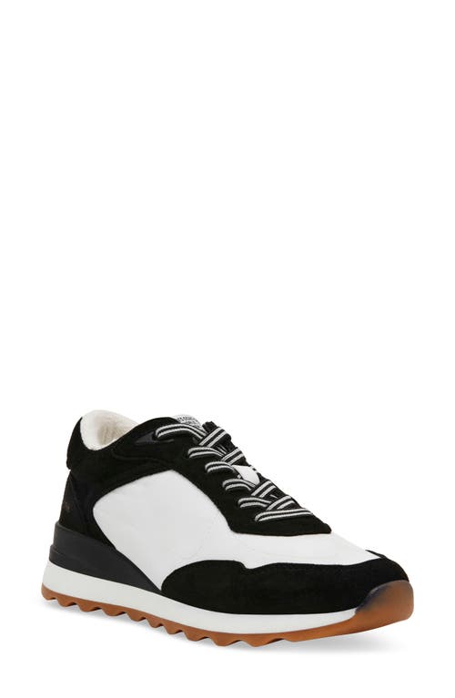 Restless Wedge Sneaker in Black/White