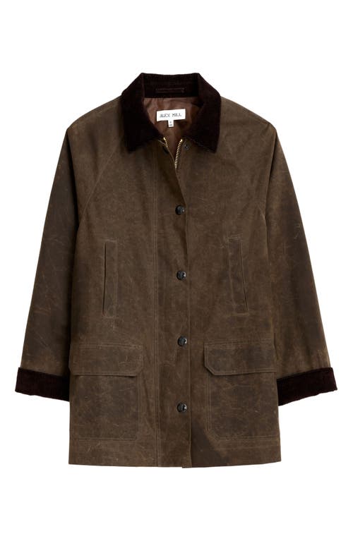 Shop Alex Mill Madison Waxed Cotton Jacket In Brown