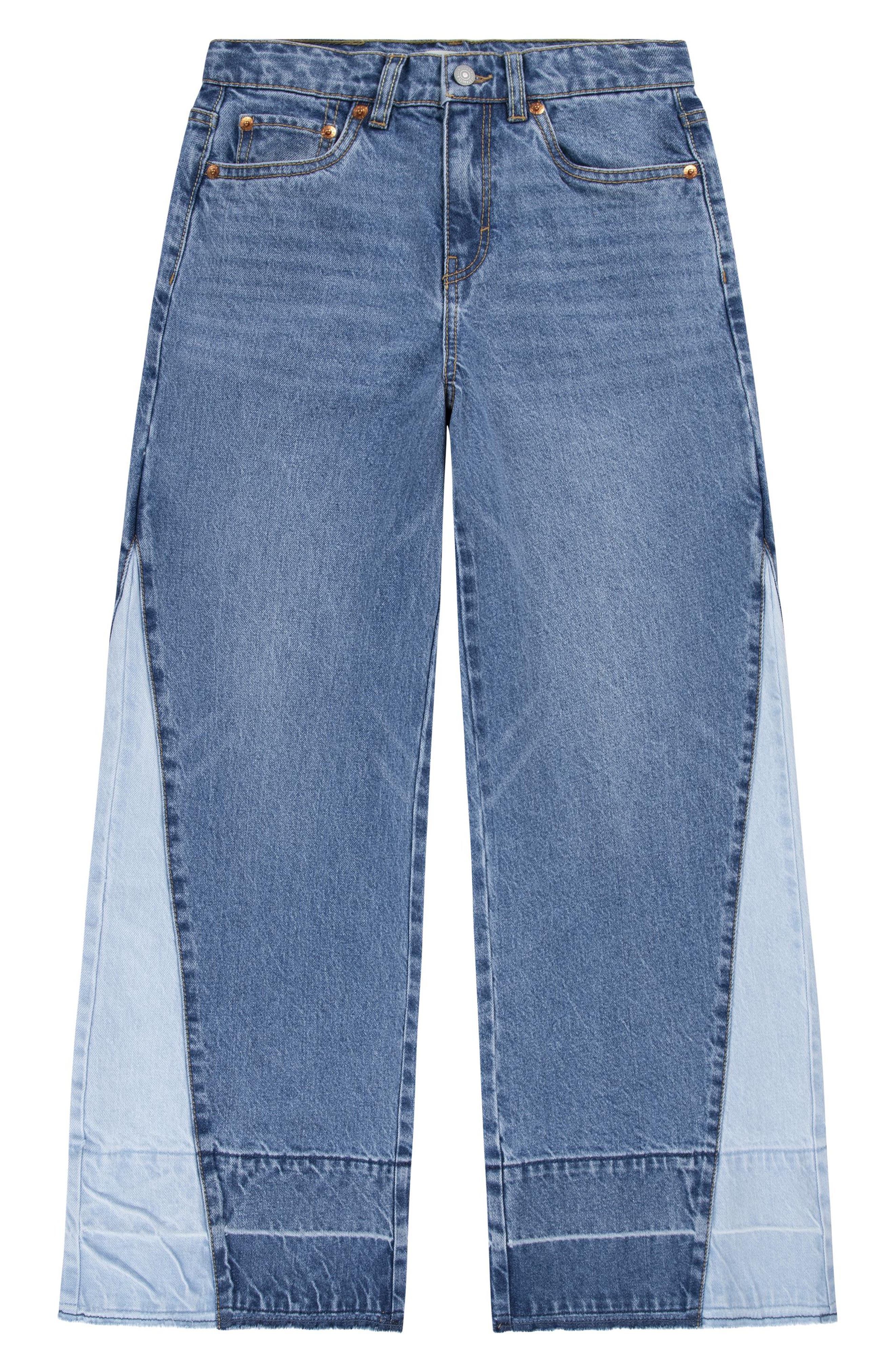 levi's Kids' Patchwork Baggy High Waist Release Hem Jeans in Drew Me In 