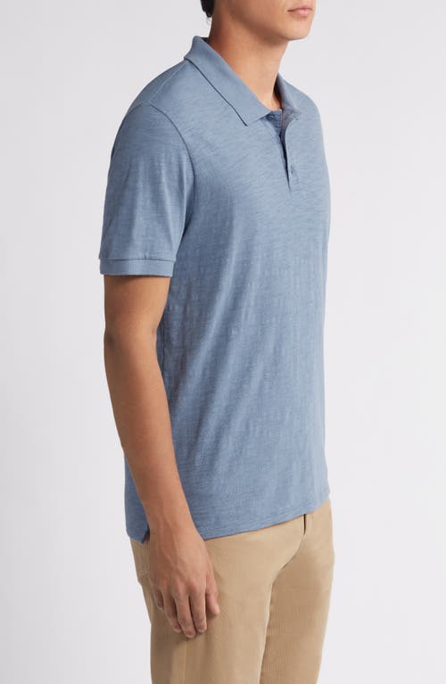 Shop Vince Cotton Slub Jersey Polo In Bayou