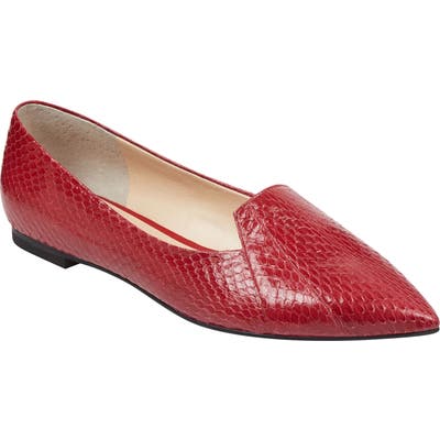 Marc Fisher Ltd Essie Pointy Toe Flat, Red