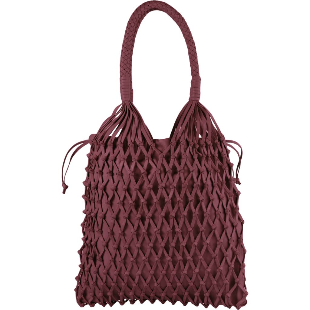 Adriana Castro La Red Mesh Bag In Leather In Burgundy