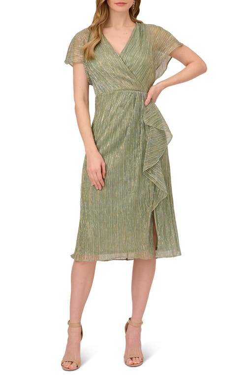 Adrianna Papell Women's Metallic Dress - Green Slate | Smart Closet Adrianna Papell Women's Metallic Dress - Green Slate | Smart Closet