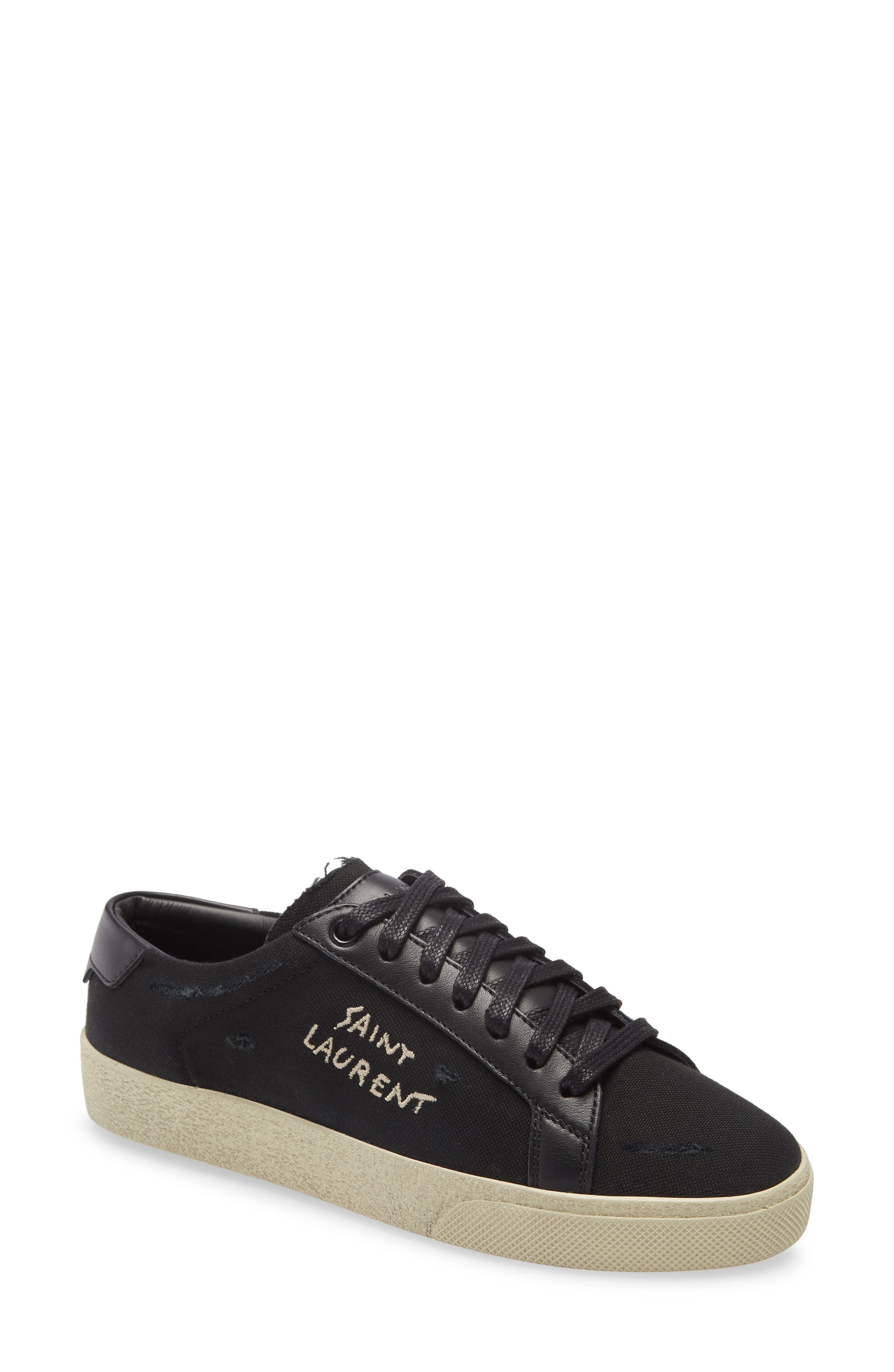 black ysl sneakers