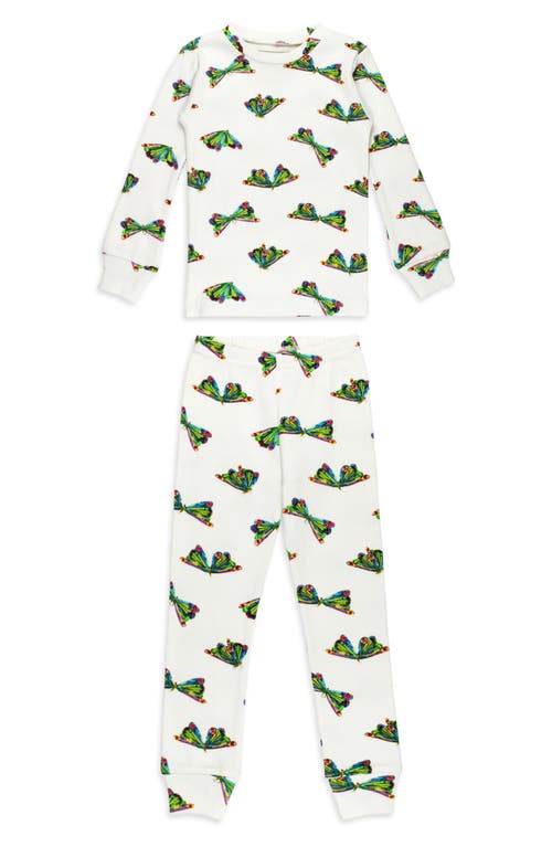 L'Ovedbaby x 'The Very Hungry Caterpillar' Kids' Fitted Organic Cotton Two-Piece Pajamas Butterfly at Nordstrom,