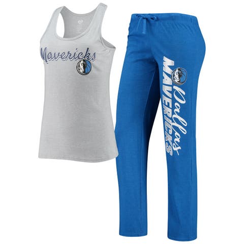 Women's FOCO Royal Los Angeles Dodgers Dip-Dye Hoodie T-Shirt and Pants Sleep Set Size: Medium