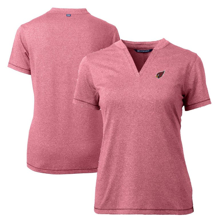 Shop Cutter & Buck Heather Cardinal Arizona Cardinals Forge Stretch Blade Polo In Heather Red