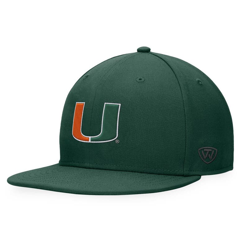 Shop Top Of The World Green Miami University Redhawks Fitted Hat