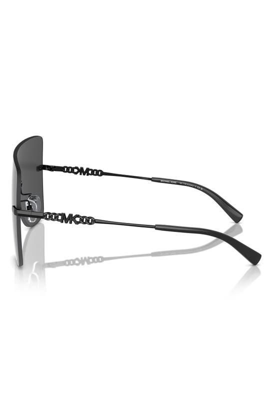 Shop Michael Kors London 0mm Shield Sunglasses In Grey Mirror