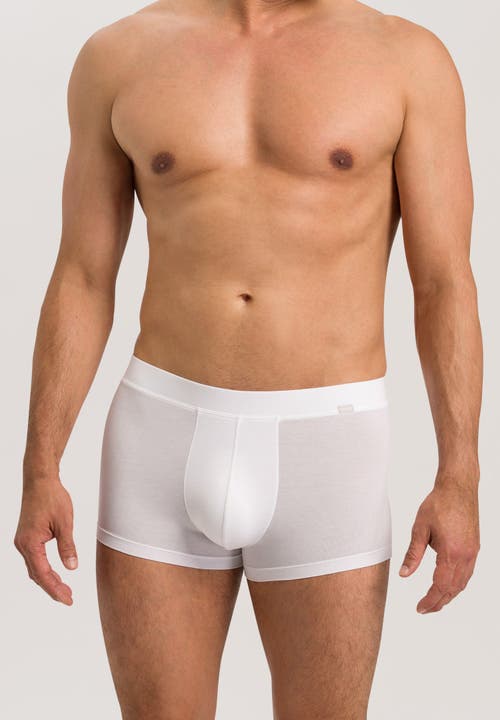 Hanro Mercerised Stretch-cotton Boxer Briefs In White