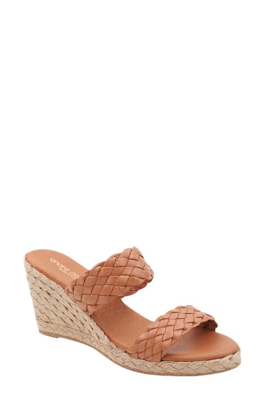 Andre Assous Aria Espadrille Wedge Sandal In Brown