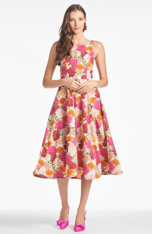 Shop Sachin & Babi Jacinta Floral Fit & Flare Cocktail Midi Dress In Multi Fiore