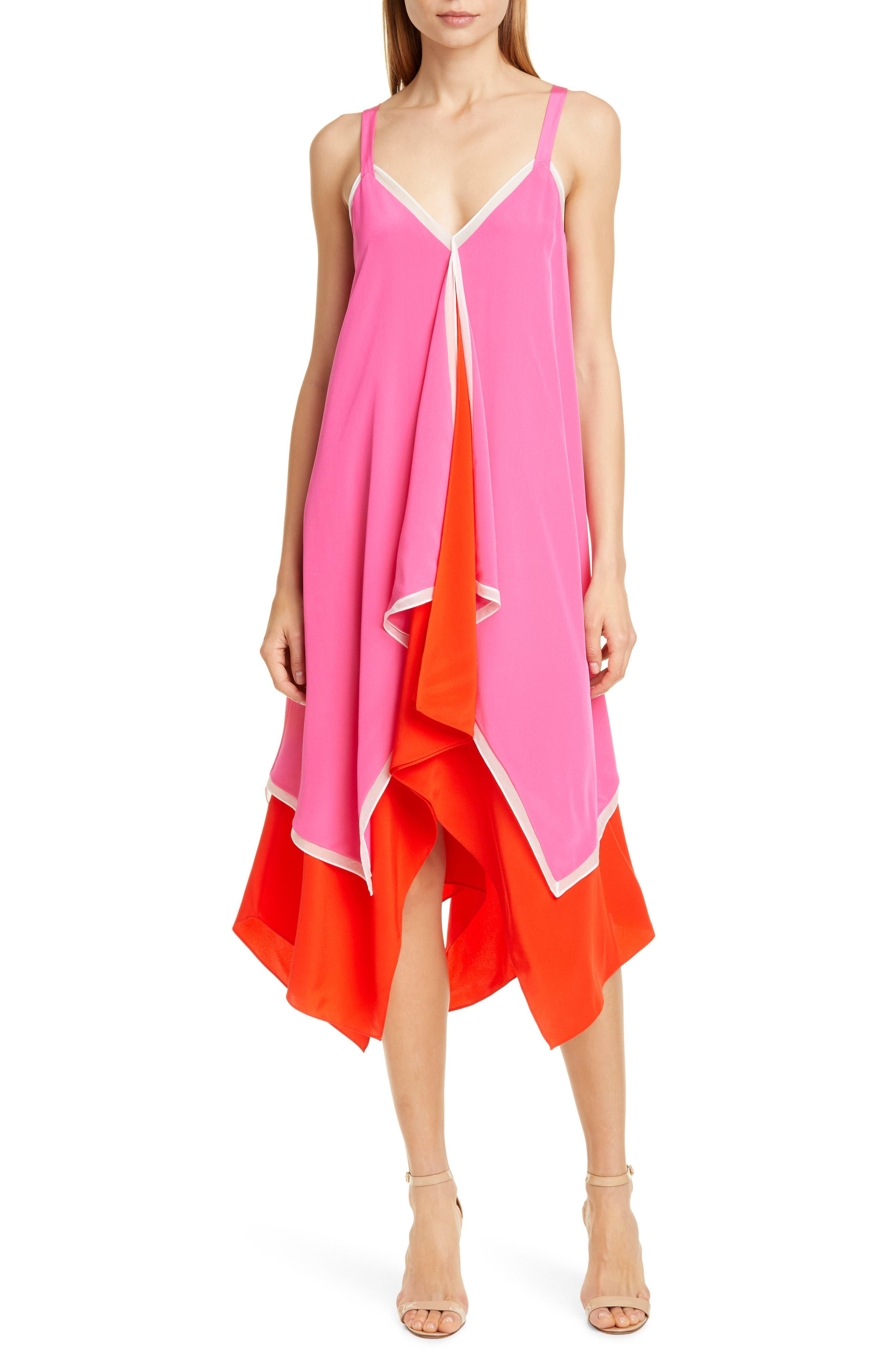Dvf Wren Silk Dress, Pink