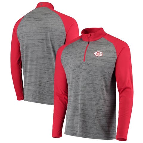 Men's Fanatics Branded Red Cincinnati Reds Tough Minded Quarter-Zip Jacket