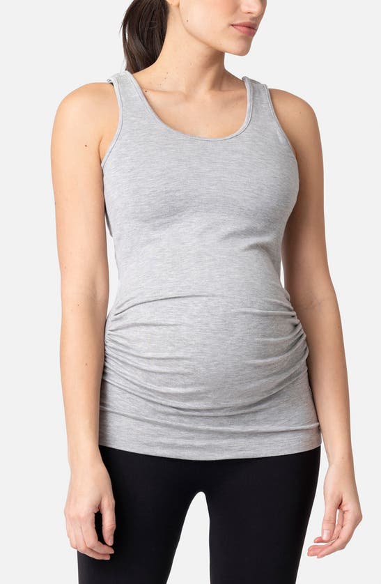 Shop Seraphine Assorted 2-pack Maternity/nursing Tanks In Grey/ Navy