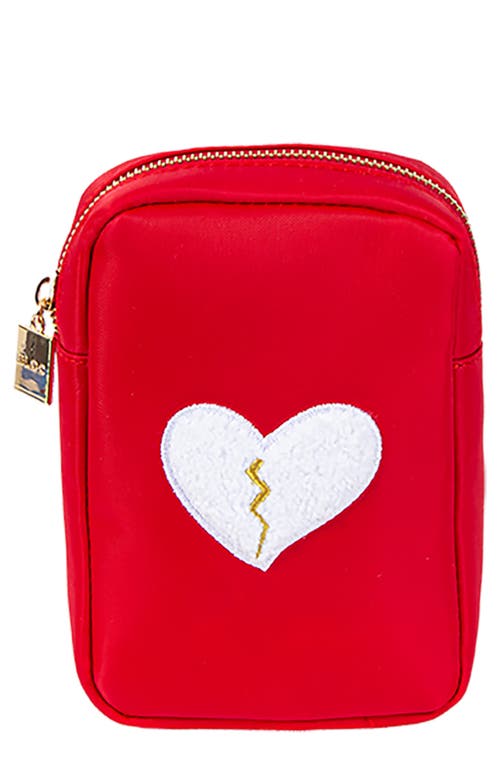 Mini Heart Breaker Cosmetics Bag in Red
