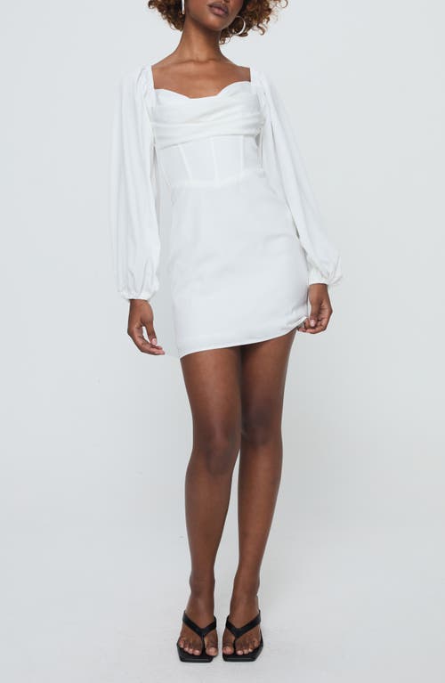 Lillie Long Sleeve Minidress in White